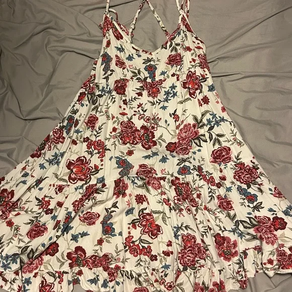 American Eagle Tiered Floral Babydoll Dress size Large - Picture 3 of 4